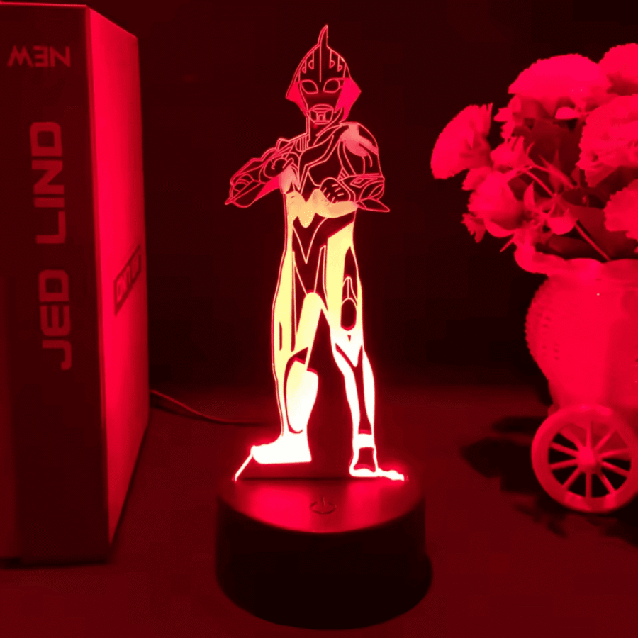 Anime Dark Ultraman LED Acrylic 3D Illusion Night Light Anime Dark Ultraman LED Acrylic 3D Illusion Night Light