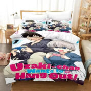 Anime Uzaki-Chan Wants To Hang Out! Shinichi Sakurai And Hana Uzaki Bedding Set