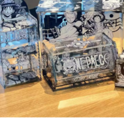 4Pcs Anime One Piece Acrylic Storage Box