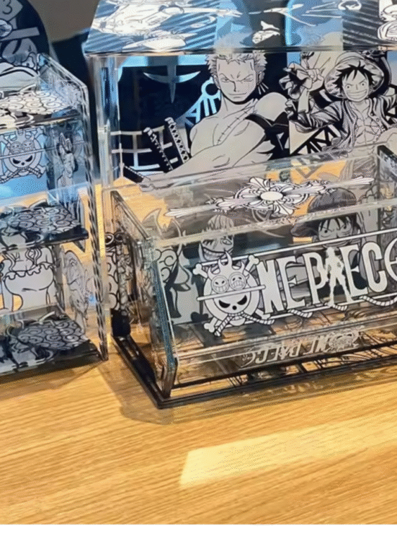 4Pcs Anime One Piece Acrylic Storage Box
