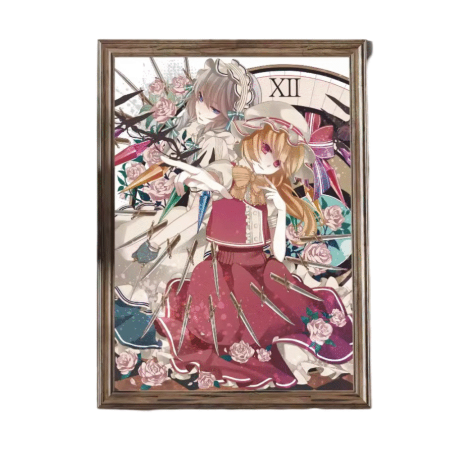 Touhou Project Anime Flandre Scarlet Wall Art Painting Touhou Project Anime Flandre Scarlet Wall Art Painting