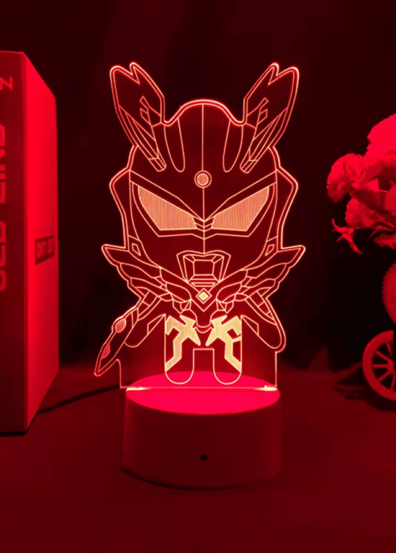 Anime Ultraman Zero Red LED Acrylic 3D Illusion Night Light