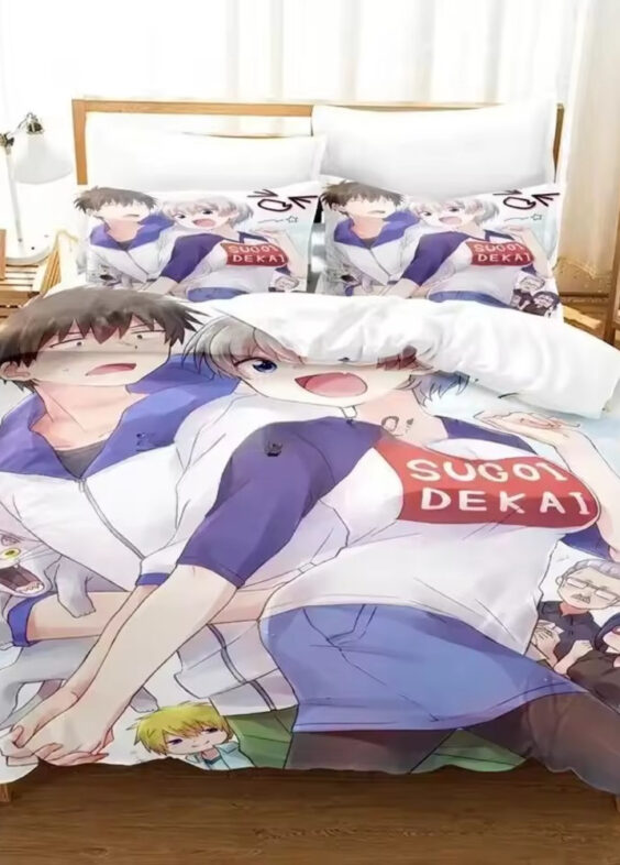 Anime Uzaki-Chan Wants To Hang Out! Hana Uzaki And Shinichi Sakurai Bedding Set
