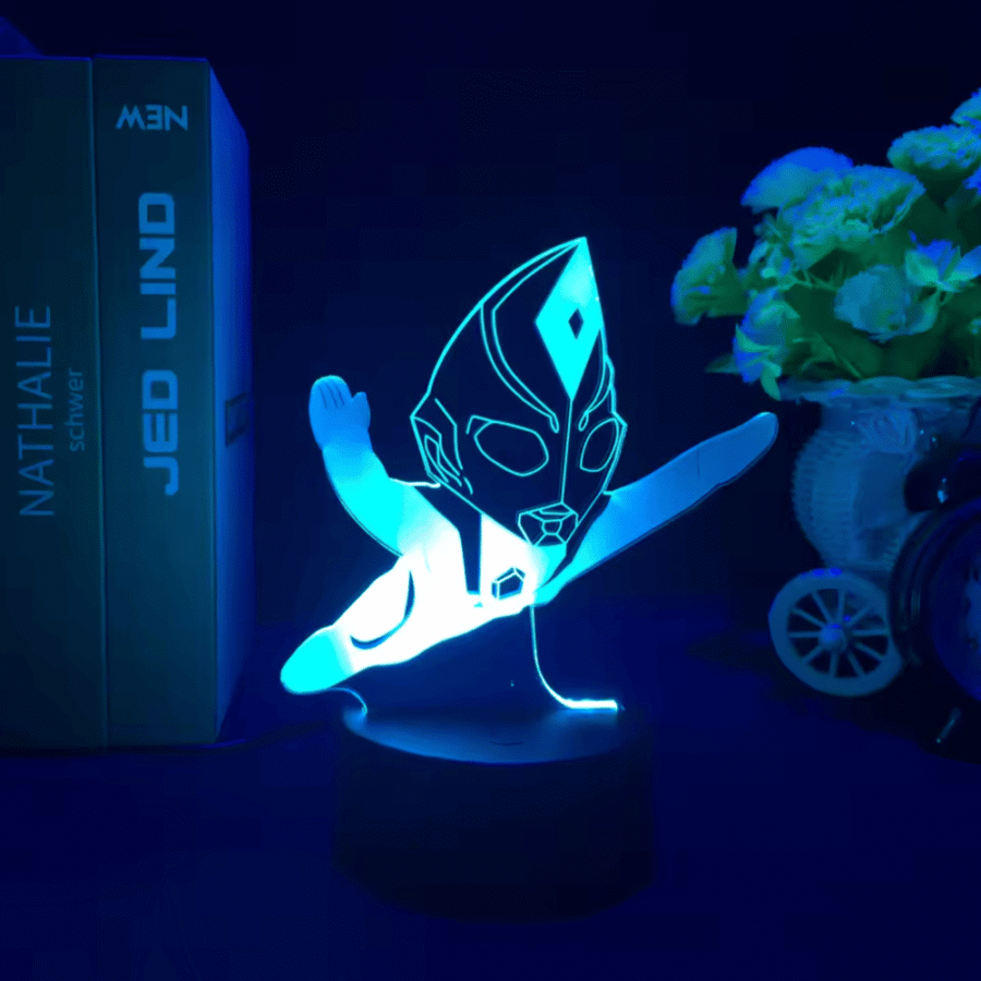 Ultraman Tiga LED 3D Illusion Anime Acrylic Night Light Ultraman Tiga LED 3D Illusion Anime Acrylic Night Light