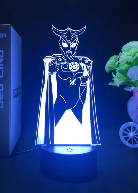 Anime Ultraman Leo LED Acrylic 3D Illusion Night Light