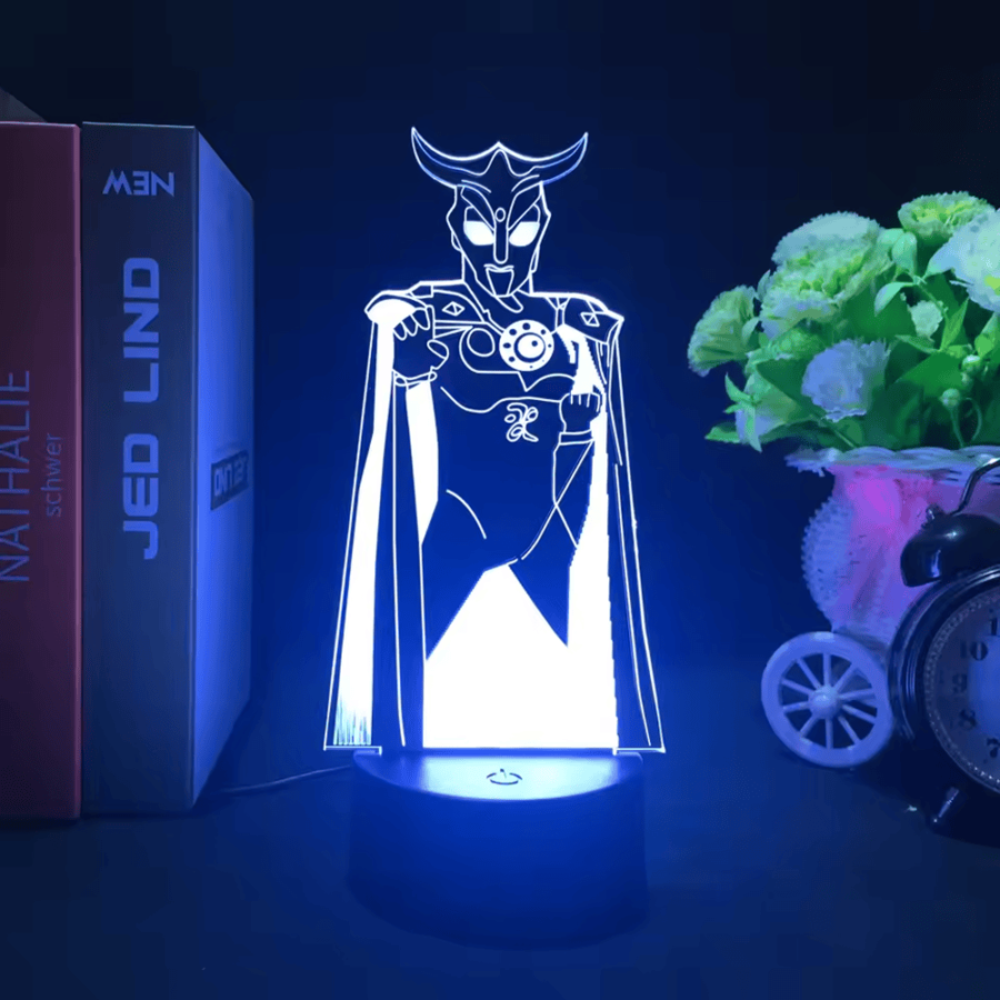 Anime Ultraman Leo LED Acrylic 3D Illusion Night Light