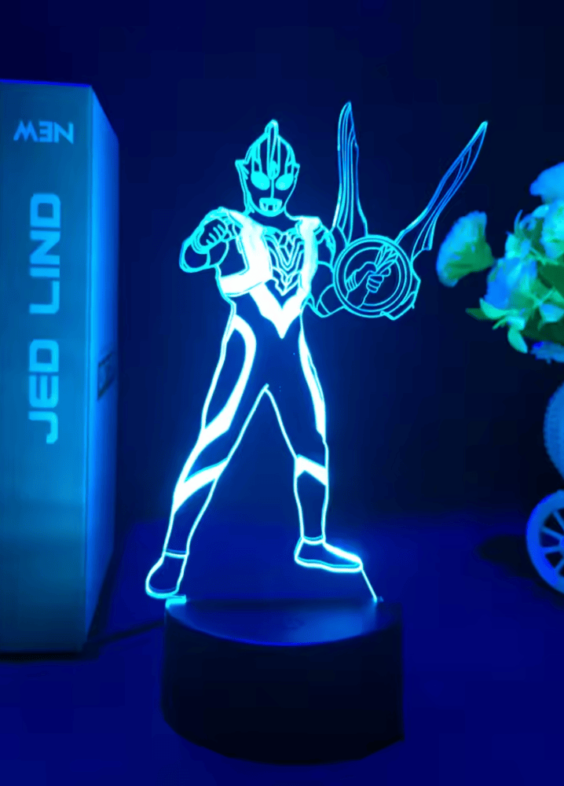 Ultraman Tiga Anime LED Acrylic 3D Illusion Night Light
