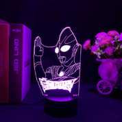 Anime Ultraman Tiga Pink LED Acrylic 3D Illusion Night Light