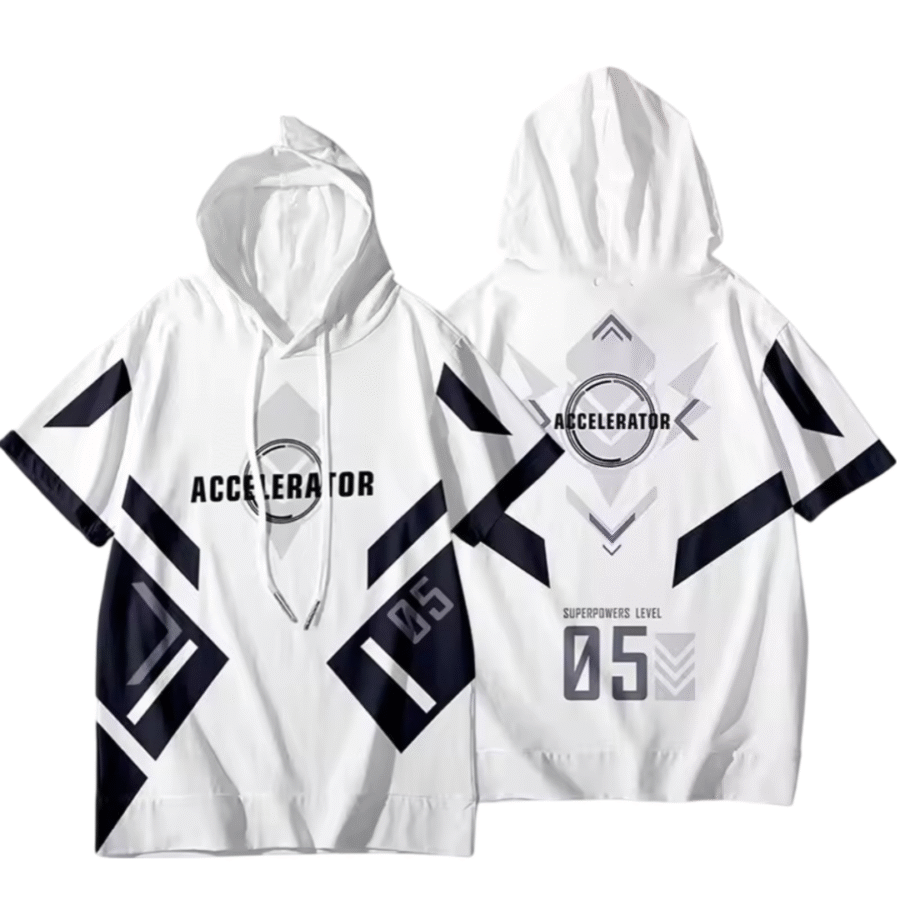 Anime A Certain Magical Index Accelerator Short Sleeve Hoodie Anime A Certain Magical Index Accelerator Short Sleeve Hoodie