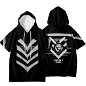 Anime A Certain Magical Index Accelerator Short Sleeve Black Hoodie
