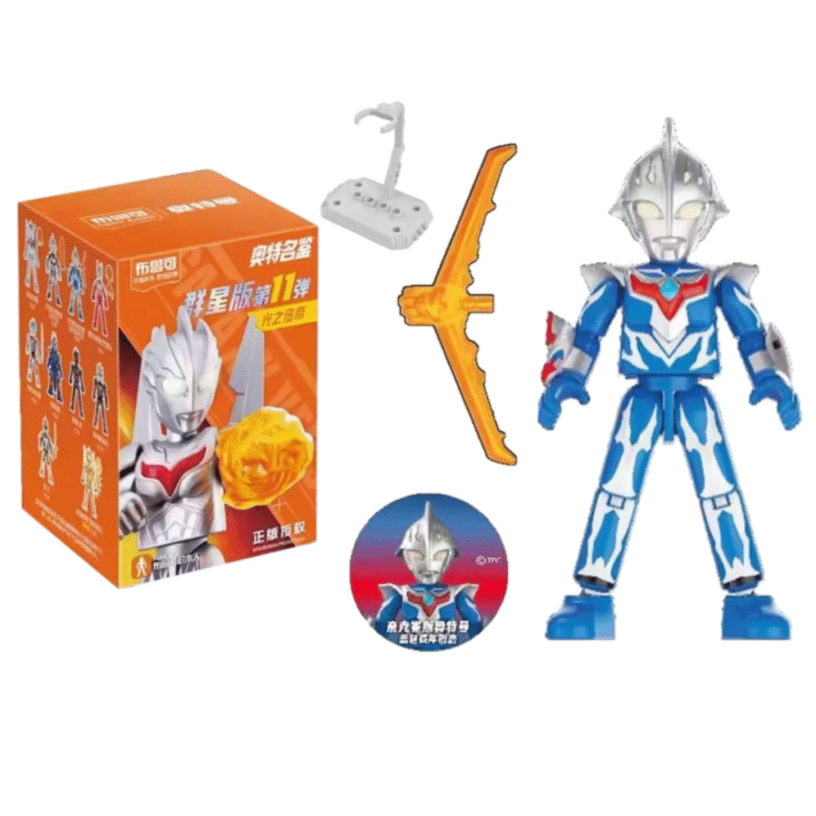 Anime Blokees Ultraman Nexus Blue Galaxy Version 11 Assembled And Movable Toy Blind Box