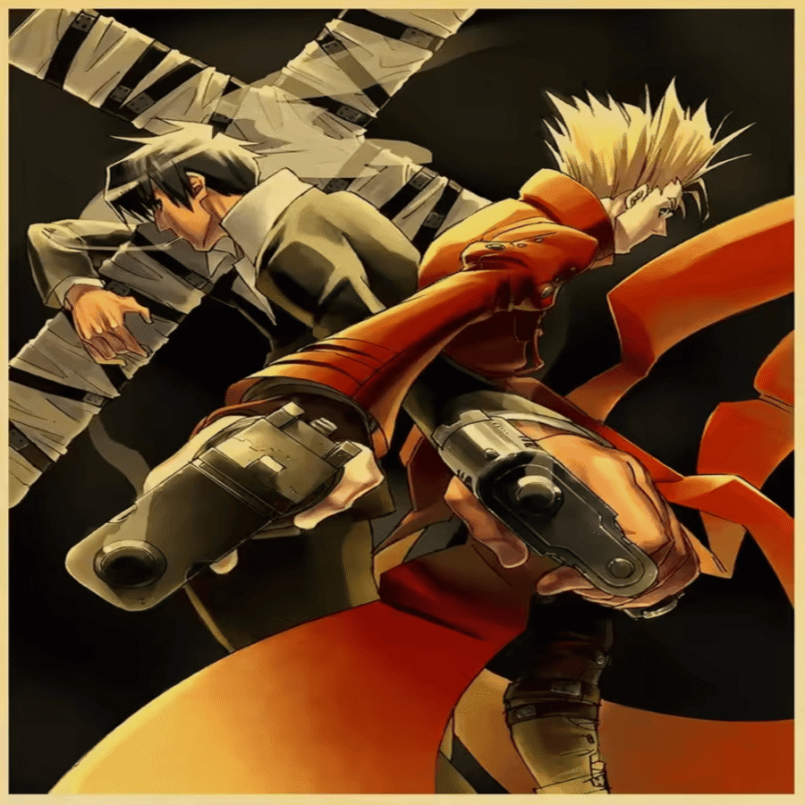 Anime Trigun Vash And Nicholas Poster Wall Art Anime Trigun Vash And Nicholas Poster Wall Art