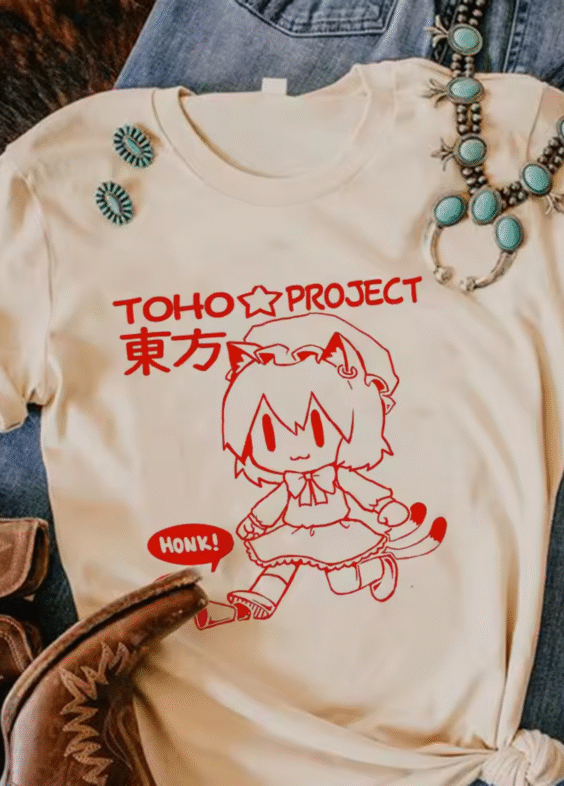 Touhou Project Chen Anime Print Cotton T-Shirt