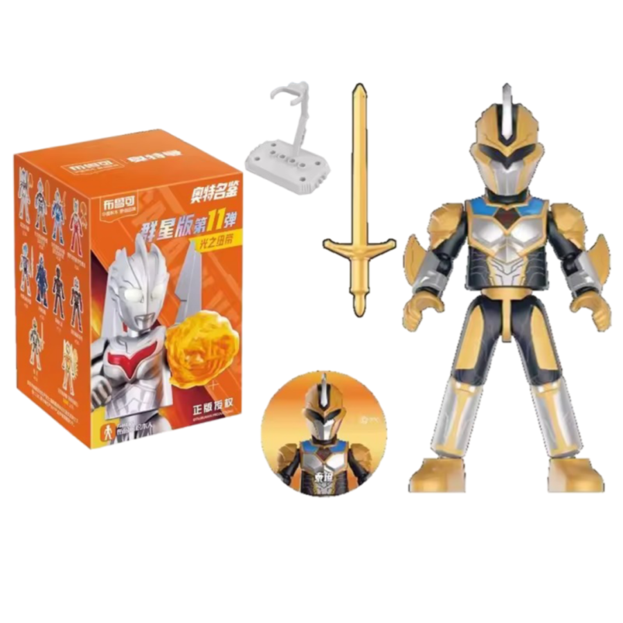 Anime Blokees Ultraman Absolute Titan Galaxy Version 11 Assembled And Movable Toy Blind Box