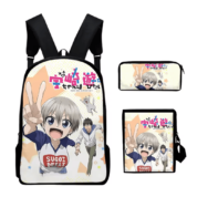 Anime Uzaki-Chan Wants To Hang Out! Hana And Shinichi Backpack Pen Case With Waist Bag