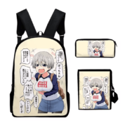 Anime Uzaki-Chan Wants To Hang Out! Hana Uzaki School Bag Pen Case With Waist Bag