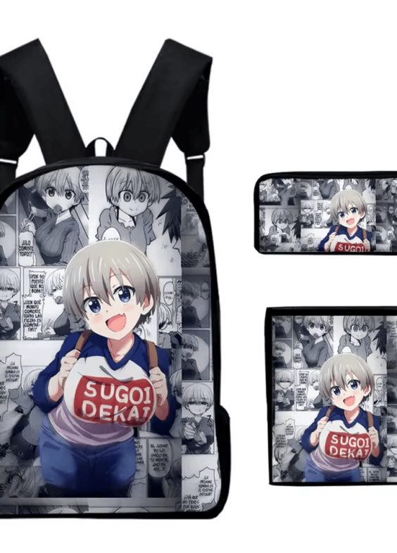 Uzaki-Chan Wants To Hang Out! Anime Hana Backpack Pen Case With Waist Bag