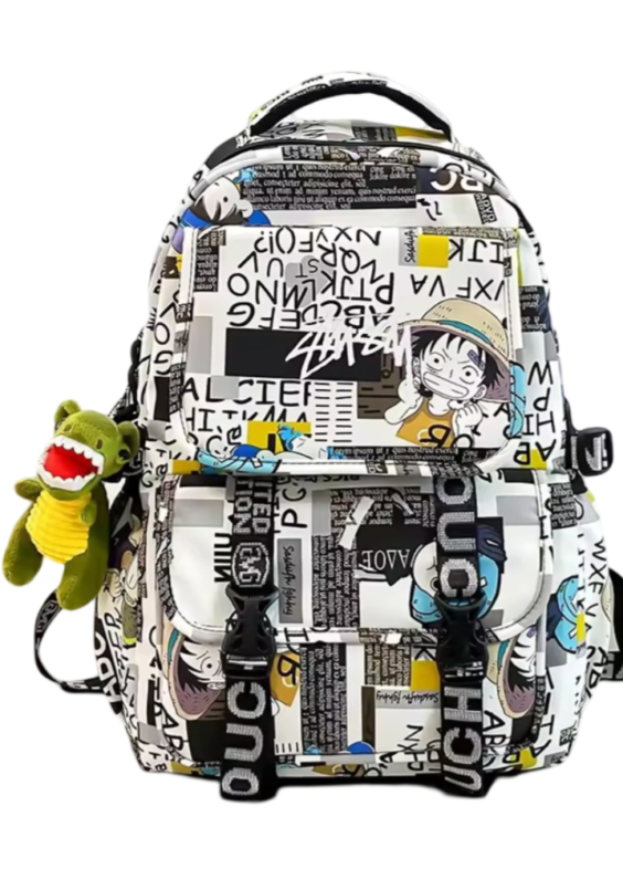 One Piece Monkey D. Luffy Anime Backpack With Pendant