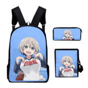 Anime Uzaki-Chan Wants To Hang Out! Hana Backpack Pen Case With Waist Bag