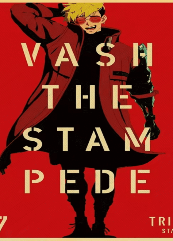 Anime Trigun Vash The Stampede Red Painting Poster Wall Art