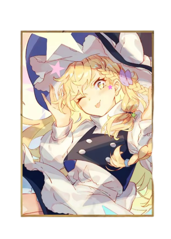 Anime Touhou Project Marisa Kirisame Waterproof Poster Wall Decor