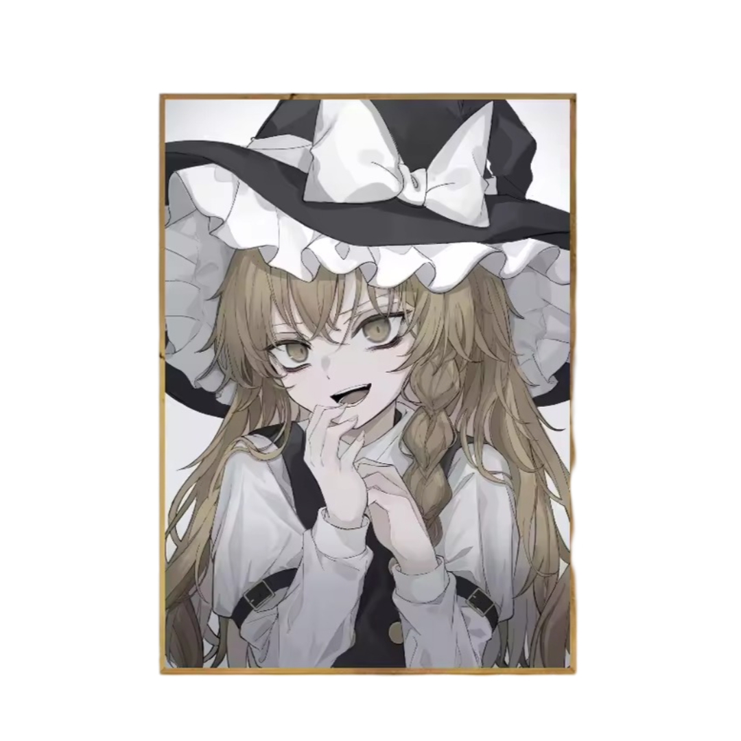 Anime Touhou Project Marisa Kirisame Waterproof Wall Art Poster  Anime Touhou Project Marisa Kirisame Waterproof Wall Art Poster