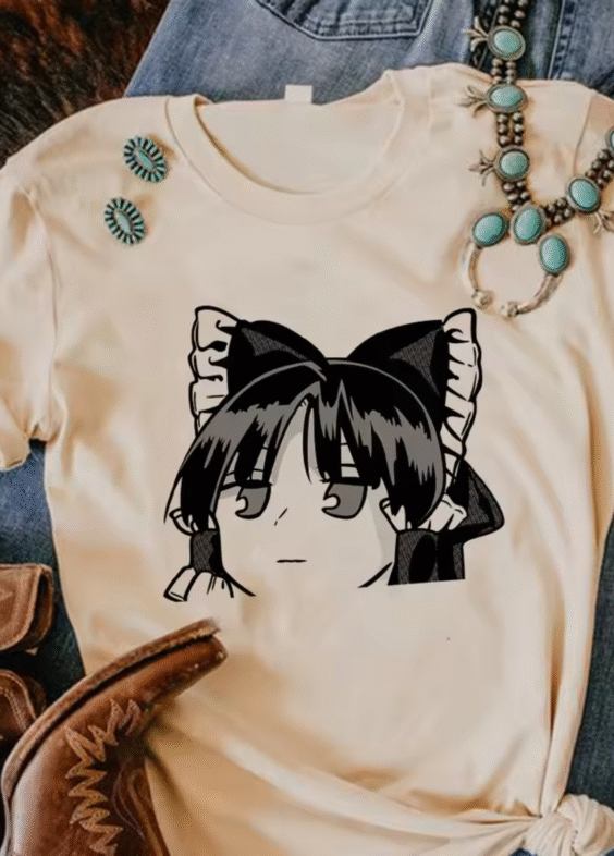 Anime Touhou Project Chen Print Cotton T-Shirt
