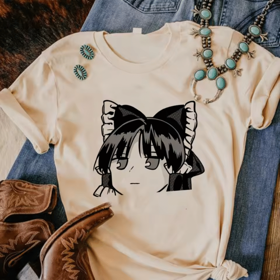 Anime Touhou Project Chen Print Cotton T-Shirt Anime Touhou Project Chen Print Cotton T-Shirt