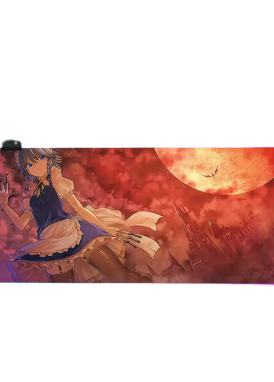 Anime Touhou Project Sakuya Izayoi LED Glowing Mouse Pad