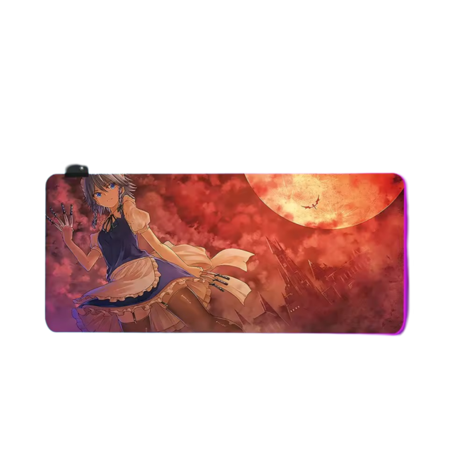 Anime Touhou Project Sakuya Izayoi LED Glowing Mouse Pad Anime Touhou Project Sakuya Izayoi LED Glowing Mouse Pad