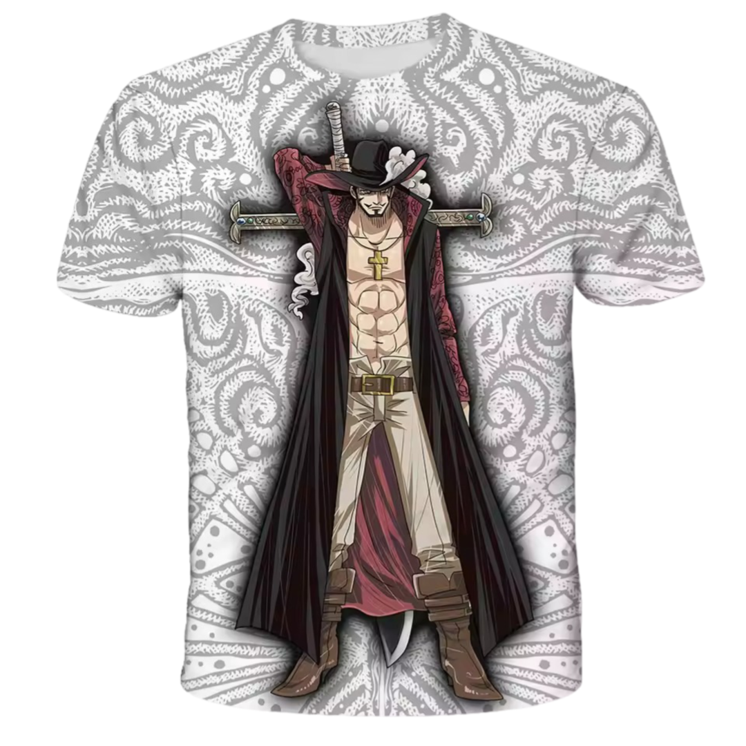 One Piece Anime Dracule Mihawk 3D Printed T-Shirt One Piece Anime Dracule Mihawk 3D Printed T-Shirt