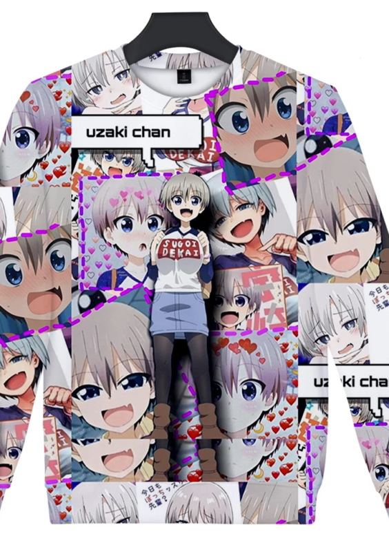 Uzaki-Chan Wants To Hang Out Anime Hana Uzaki Long Sleeve Sweatshirt