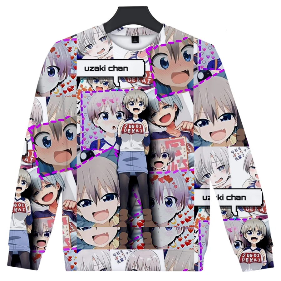 Uzaki-Chan Wants To Hang Out Anime Hana Uzaki Long Sleeve Sweatshirt
