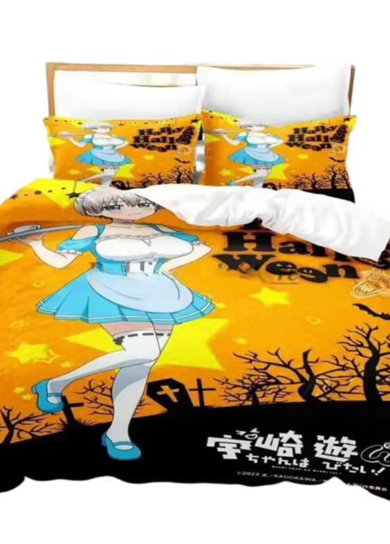 Anime Halloween Uzaki-Chan Wants To Hang Out! Hana Uzaki 3D Printed Bedding Set