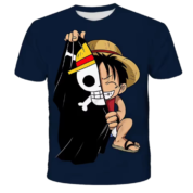 Anime One Piece Flag With Luffy 3D Printed T-Shirt