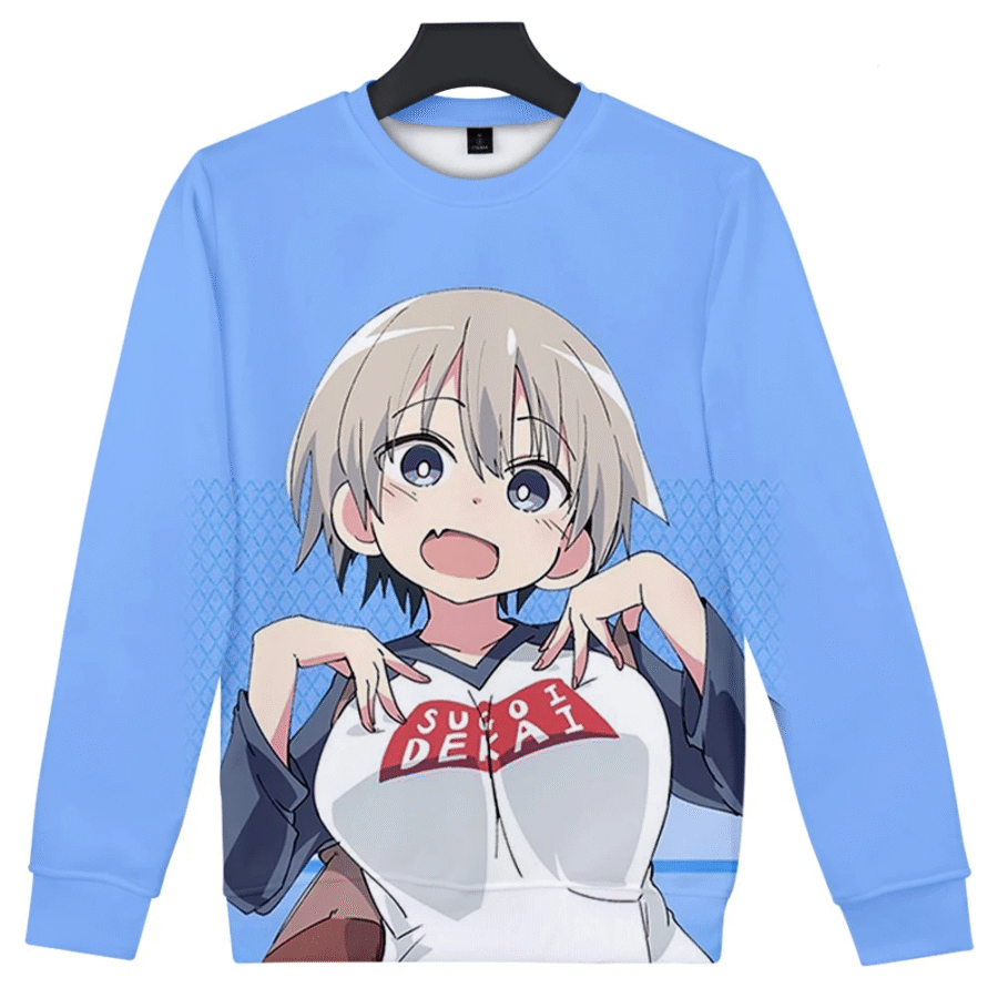 Uzaki-Chan Wants To Hang Out Anime Hana Uzaki O-Neck Sweatshirt Uzaki-Chan Wants To Hang Out Anime Hana Uzaki O-Neck Sweatshirt