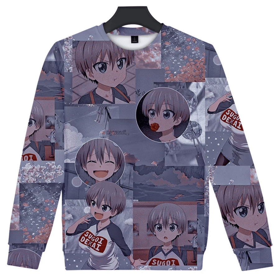 Anime Uzaki-Chan Wants To Hang Out Hana Uzaki O-Neck Sweatshirt Anime Uzaki-Chan Wants To Hang Out Hana Uzaki O-Neck Sweatshirt