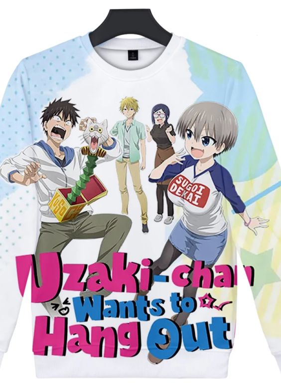 Anime Uzaki-Chan Wants To Hang Out Characters O-Neck Sweatshirt