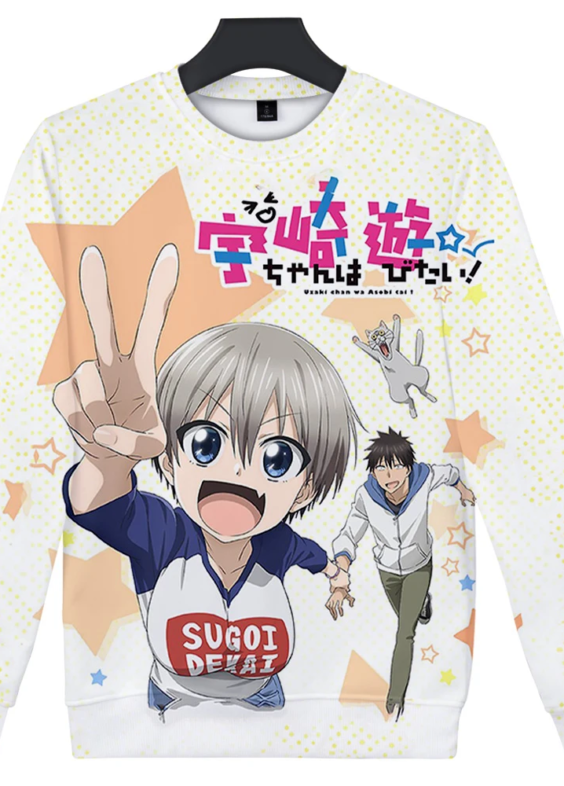 Anime Uzaki-Chan Wants To Hang Out Shinichi And Hana O-Neck Sweatshirt