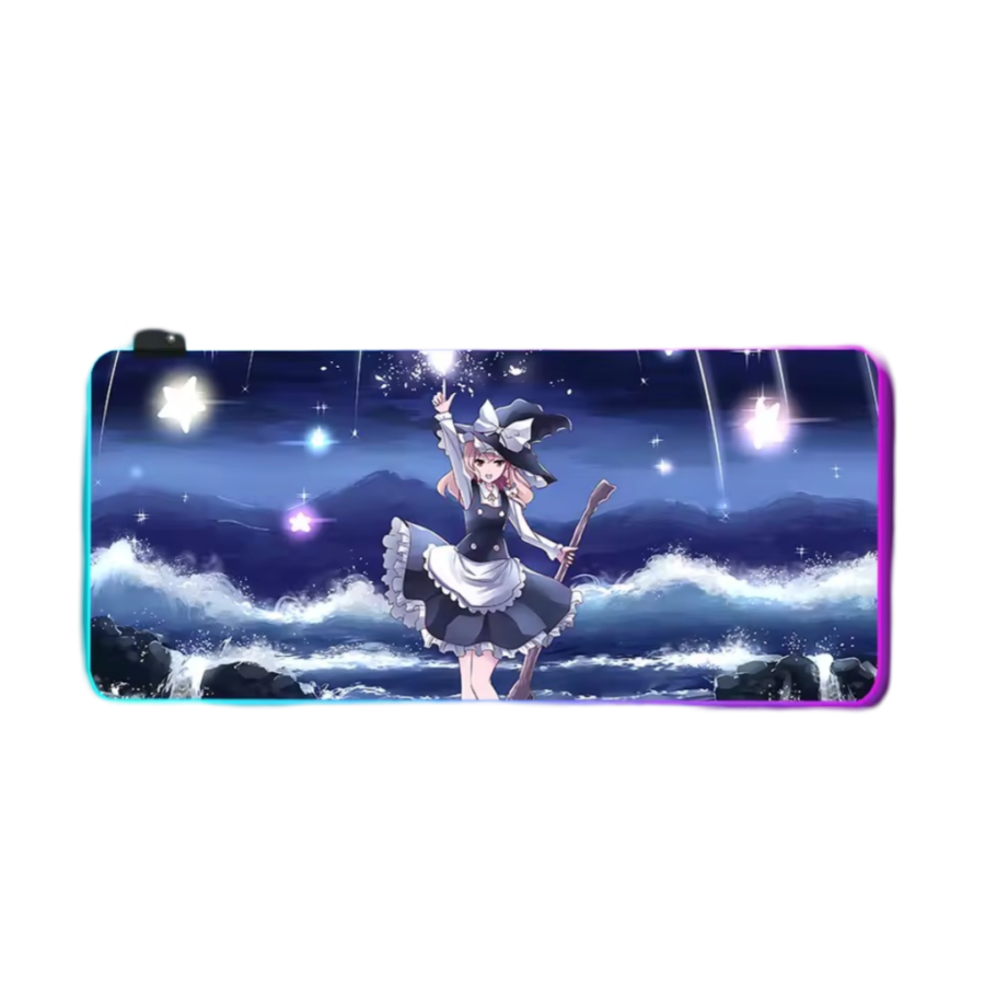 Anime Touhou Project Marisa Kirisame LED Glowing Mouse Pad Anime Touhou Project Marisa Kirisame LED Glowing Mouse Pad