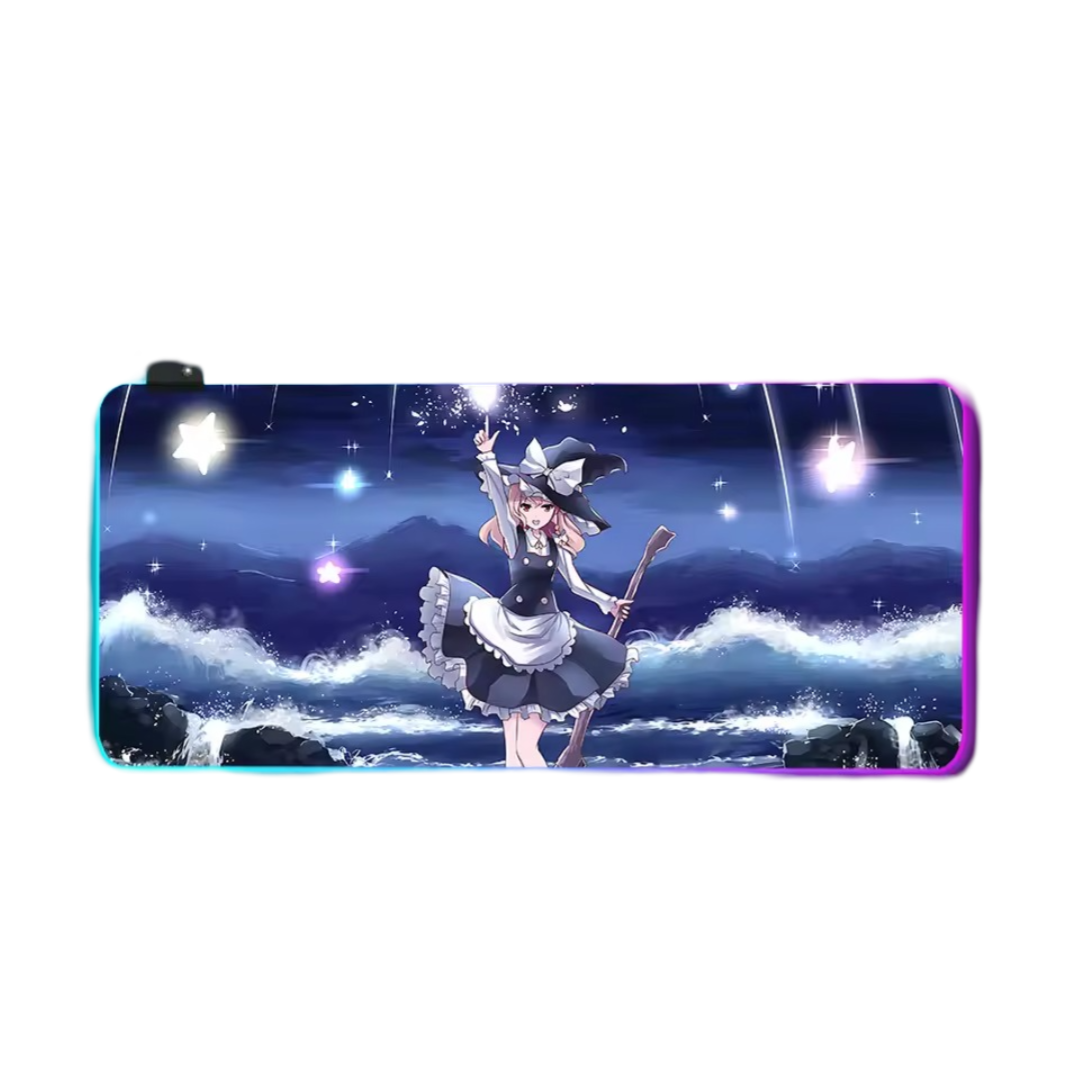 Anime Touhou Project Marisa Kirisame LED Glowing Mouse Pad Anime Touhou Project Marisa Kirisame LED Glowing Mouse Pad