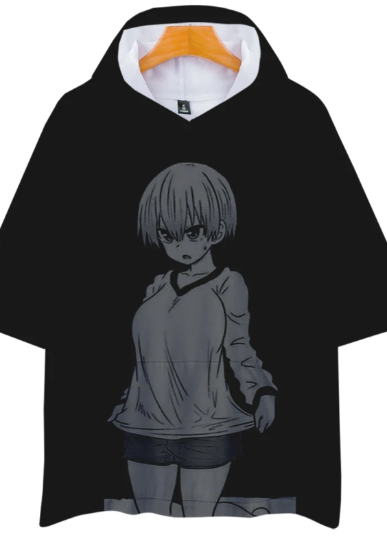 Uzaki-Chan Wants To Hang Out Anime Hana Uzaki Short Sleeve Hoodie