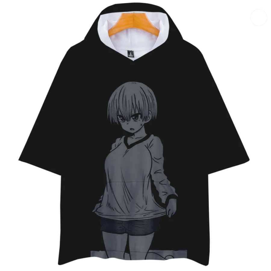 Uzaki-Chan Wants To Hang Out Anime Hana Uzaki Short Sleeve Hoodie Uzaki-Chan Wants To Hang Out Anime Hana Uzaki Short Sleeve Hoodie