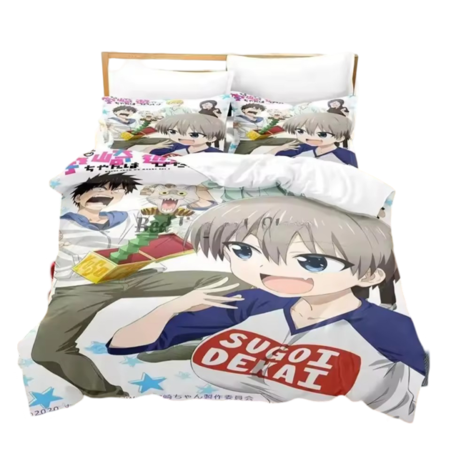 Anime Uzaki-Chan Wants To Hang Out! Hana Uzaki With Friends 3D Printed Bedding Set