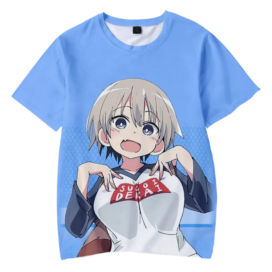 Anime Uzaki-Chan Wants To Hang Out Hana Uzaki 3D Print T-Shirt Anime Uzaki-Chan Wants To Hang Out Hana Uzaki 3D Print T-Shirt