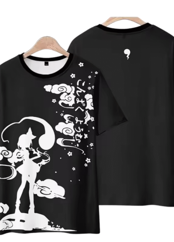 Anime Touhou Project Flandre Scarlet Black T-Shirt