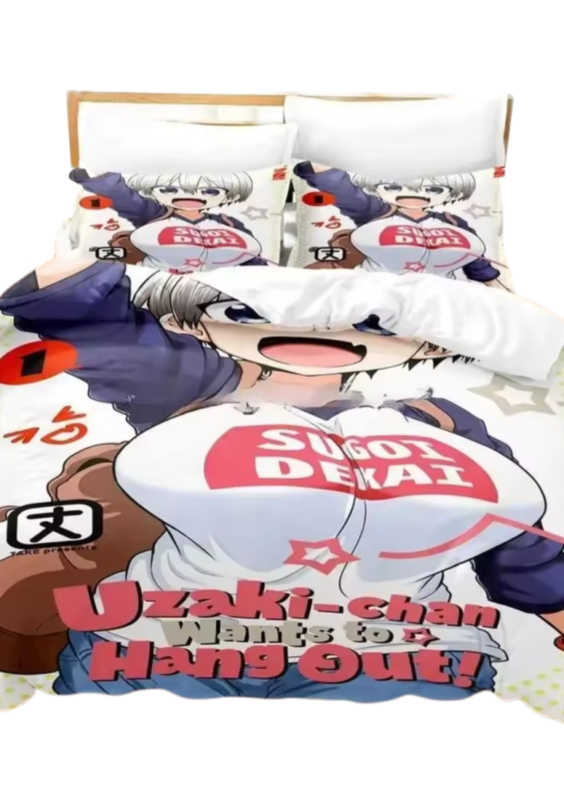 Uzaki-Chan Wants To Hang Out! Hana Uzaki Anime Printed Bedding Set