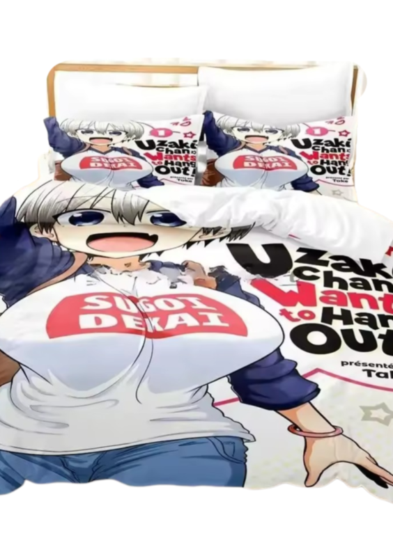 Uzaki-Chan Wants To Hang Out! Hana Uzaki Printed Anime Bedding Set