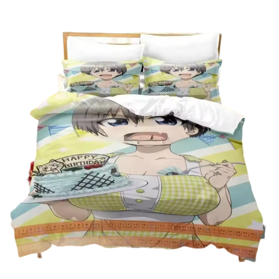 Anime Uzaki-Chan Wants To Hang Out! Hana Uzaki Microfiber Fabric Bedding Set