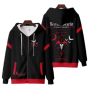 Anime Touhou Project Remilia Scarlet Casual Zipper Hoodie